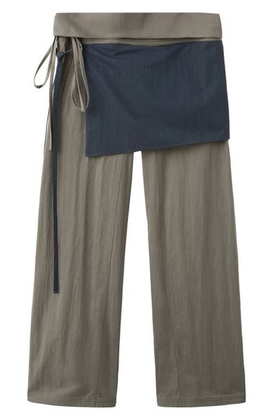 MANGO MANGO Tied Overlay Wide Leg Pants