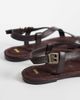 Mango Mango toe detailing flat sandals in chocolate-Brown - 3