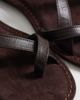 Mango Mango toe detailing flat sandals in chocolate-Brown - 4