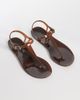 Mango Mango toe post jelly sandals in brown - 1