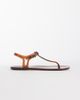 Mango Mango toe post jelly sandals in brown - 2