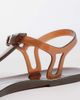Mango Mango toe post jelly sandals in brown - 4