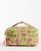 Mango Mango top handle cosmetic bag in green and pink floral print - 1