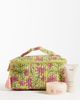 Mango Mango top handle cosmetic bag in green and pink floral print - 3