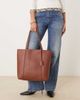 Mango Mango tote bag with charm detail in tan-Brown - 3