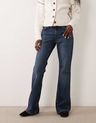 Mango Mango Trini flared jeans in indigo-Blue