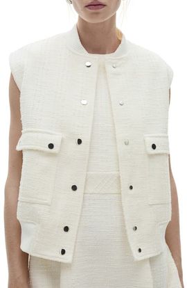 MANGO MANGO Tweed Cargo Vest