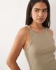 Mango Mango twist strap jersey midi dress in beige-Neutral - 2