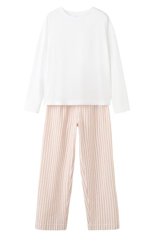 MANGO MANGO Two-Piece Stripe Cotton Pajamas