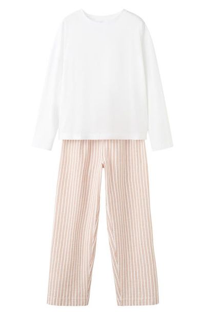 MANGO MANGO Two-Piece Stripe Cotton Pajamas