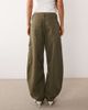 Mango Mango utility jeans in khaki-Green - 3