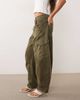 Mango Mango utility jeans in khaki-Green - 4