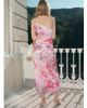 Mango Mango v neck strappy maxi dress in pink floral print - 2