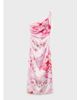 Mango Mango v neck strappy maxi dress in pink floral print - 4