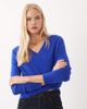 Mango Mango v neck sweater in electric blue - 1
