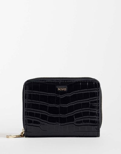 Mango Mango wallet in black croc
