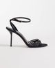 Mango Mango weaved embellishment high heels in black - 1