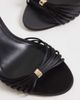 Mango Mango weaved embellishment high heels in black - 2