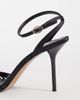 Mango Mango weaved embellishment high heels in black - 3