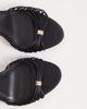 Mango Mango weaved embellishment high heels in black - 4