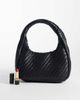 Mango Mango weaved faux leather hand bag in black - 2