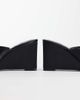 Mango Mango wedge heeled flip flops in black - 2