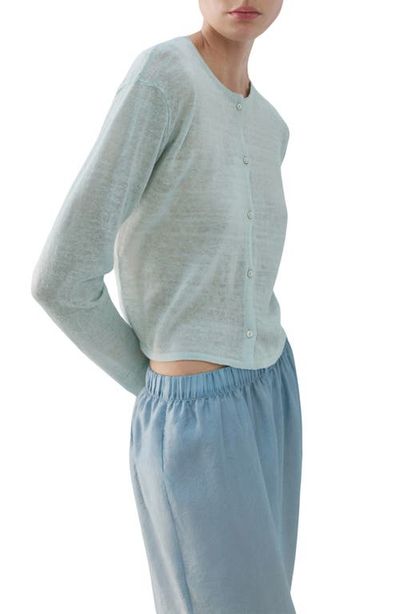 MANGO MANGO Whisper Weight Linen Blend Cardigan