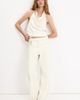 MANGO MANGO Wide Leg Cotton & Linen Jeans - 4