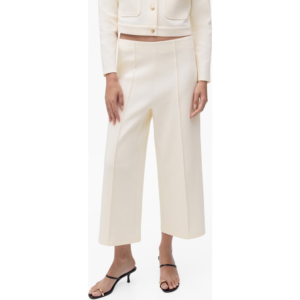 MANGO MANGO Wide Leg Crop Pants