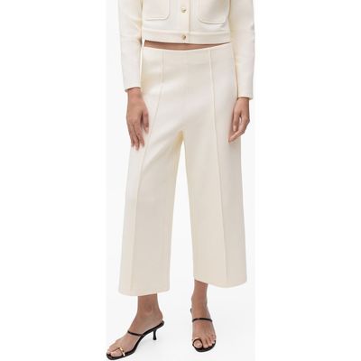 MANGO MANGO Wide Leg Crop Pants
