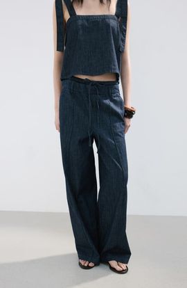 MANGO MANGO Wide Leg Denim Pants