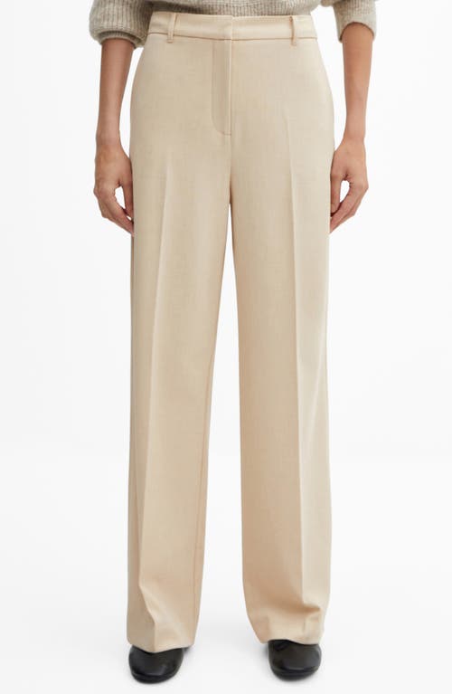 MANGO MANGO Wide Leg Flat Front Pants