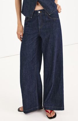 MANGO MANGO Wide Leg Rinse Wash Jeans