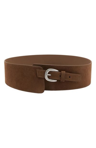 MANGO MANGO Wide Split Leather Belt