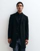 Mango Mango wool mix classic tailored coat in black - 2