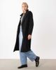 Mango Mango wool mix double breasted midi coat in black - 4
