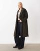 Mango Mango wool mix double breasted midi coat in brown plaid - 1