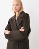 Mango Mango wool mix double breasted midi coat in brown plaid - 3