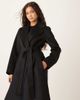 Mango Mango wool mix longline tie vest in black - 2