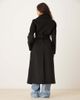 Mango Mango wool mix longline tie vest in black - 4