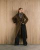 Mango Mango wool mix longline tie waist coat in brown-Neutral - 2
