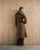 Mango Mango wool mix longline tie waist coat in brown-Neutral - 4