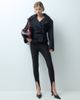 Mango Mango wool mix sculpted belted short jacket in black - 1
