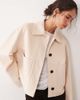 Mango Mango wool mix short jacket in ecru-NEUTRAL - 1