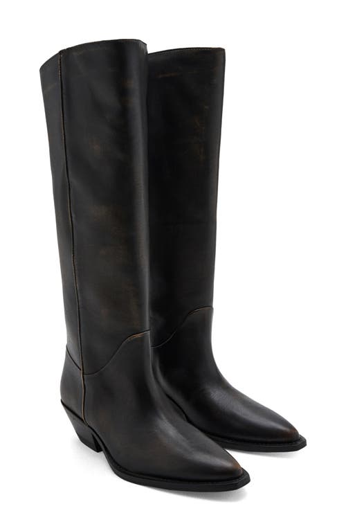 MANGO MANGO Worn Look Leather Boot