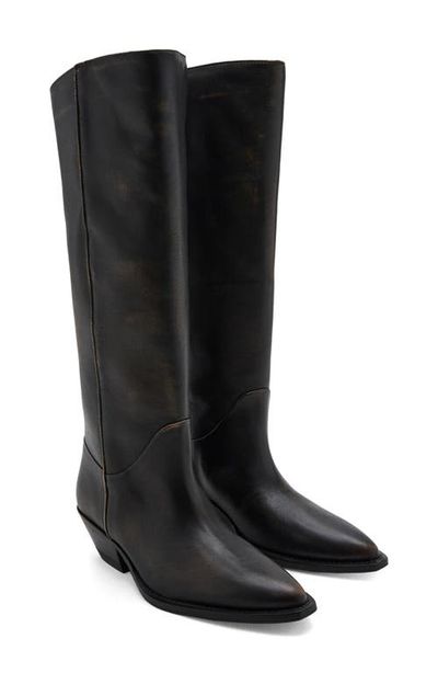 MANGO MANGO Worn Look Leather Boot