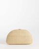 Mango Mango woven clutch bag in beige-Neutral - 1