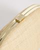 Mango Mango woven clutch bag in beige-Neutral - 3