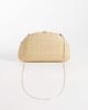 Mango Mango woven clutch bag in beige-Neutral - 4