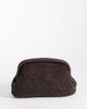 Mango Mango woven clutch purse in brown - 1